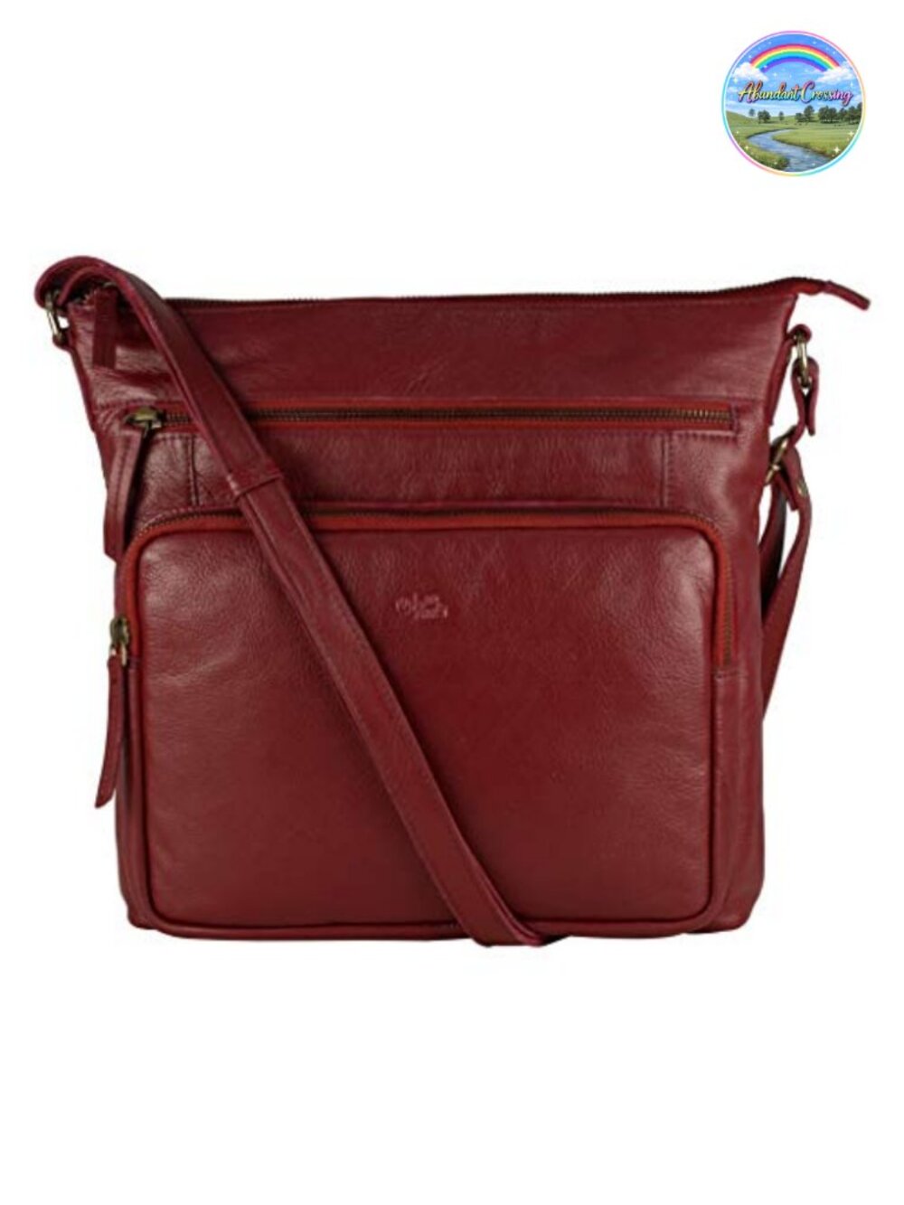 Genuine Top Grain Leather Crossbody Purse RFID Wallet Travel Bag